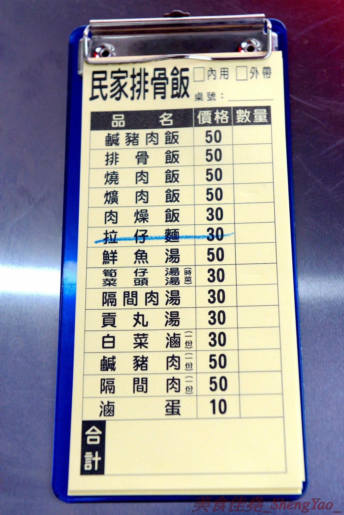 [台中沙鹿]民家排骨飯 – 5月新開幕的沙鹿深夜食堂,下午五點開到半夜三點,排骨肉質厚實、滷得軟嫩入味,重口味好下飯。