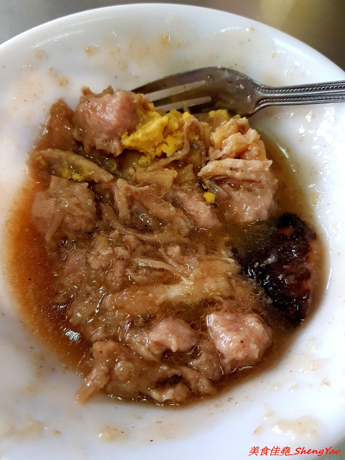 [彰化]北門口肉圓 – 彰化知名肉圓老店,傳說中比雞腿便當還貴、一顆要價一100元的高級肉圓,肉圓外皮外酥內Q、嚼勁十足,內餡添加了干貝,口味獨特還不錯吃。