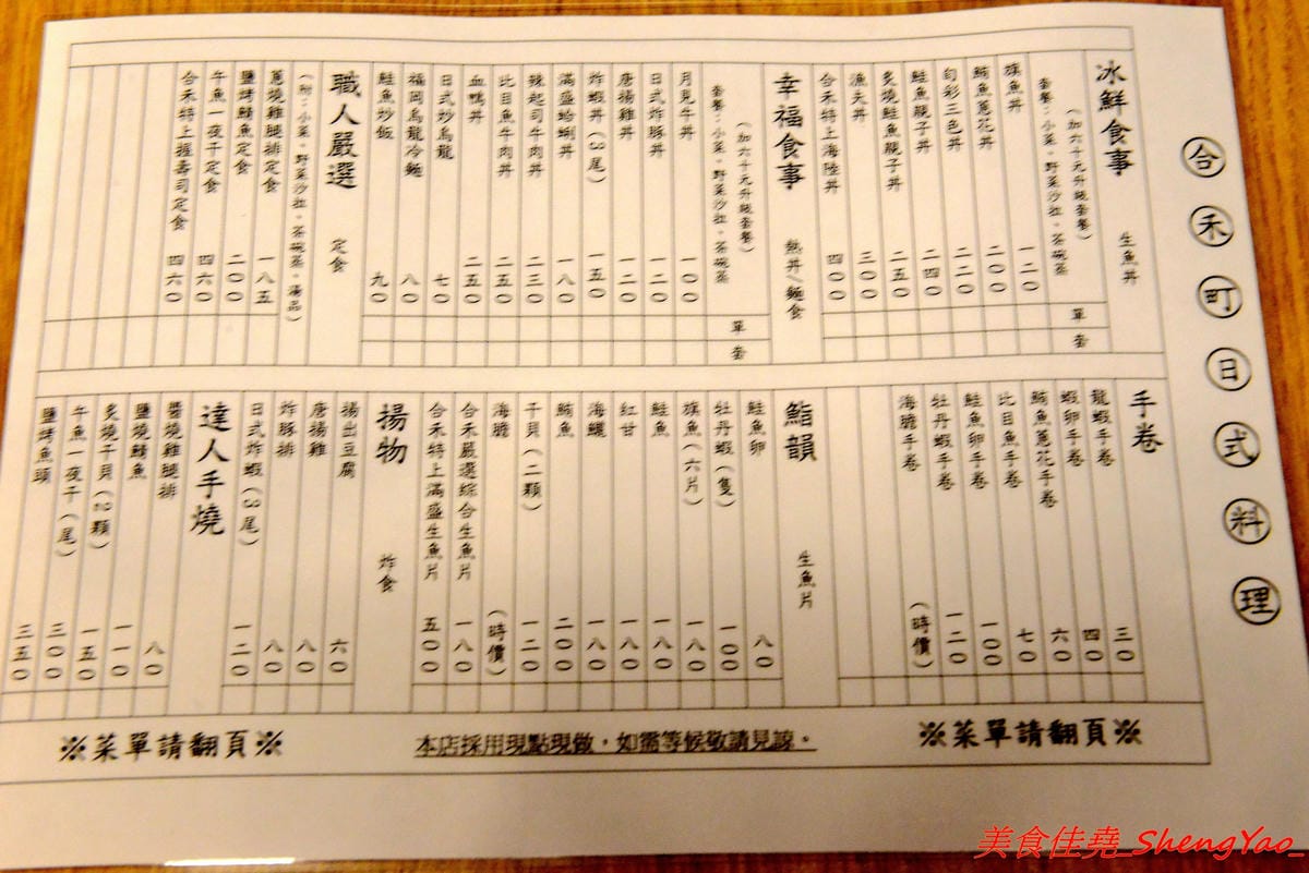 [台中沙鹿]合禾町 日式料理 – 隱藏在黃昏市場內的優質平價日式料理,餐點略帶創意,價位不貴,裏頭用餐環境弄得用心,還有冷氣可吹,吃東西好舒適,讓人完全忘了這是在黃昏市場裡面。