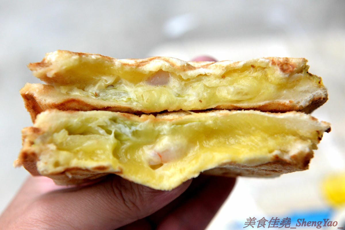 [台中清水]廖李料理 – 清水超好吃的口袋三明治餐車,鹹甜口味多種可選,餡料醬料幾乎都是店家自己做的,真材實料,內餡飽滿豐富每一口都吃得到,早餐店價位好吃不貴,大推”來去蝦威夷”口味不點