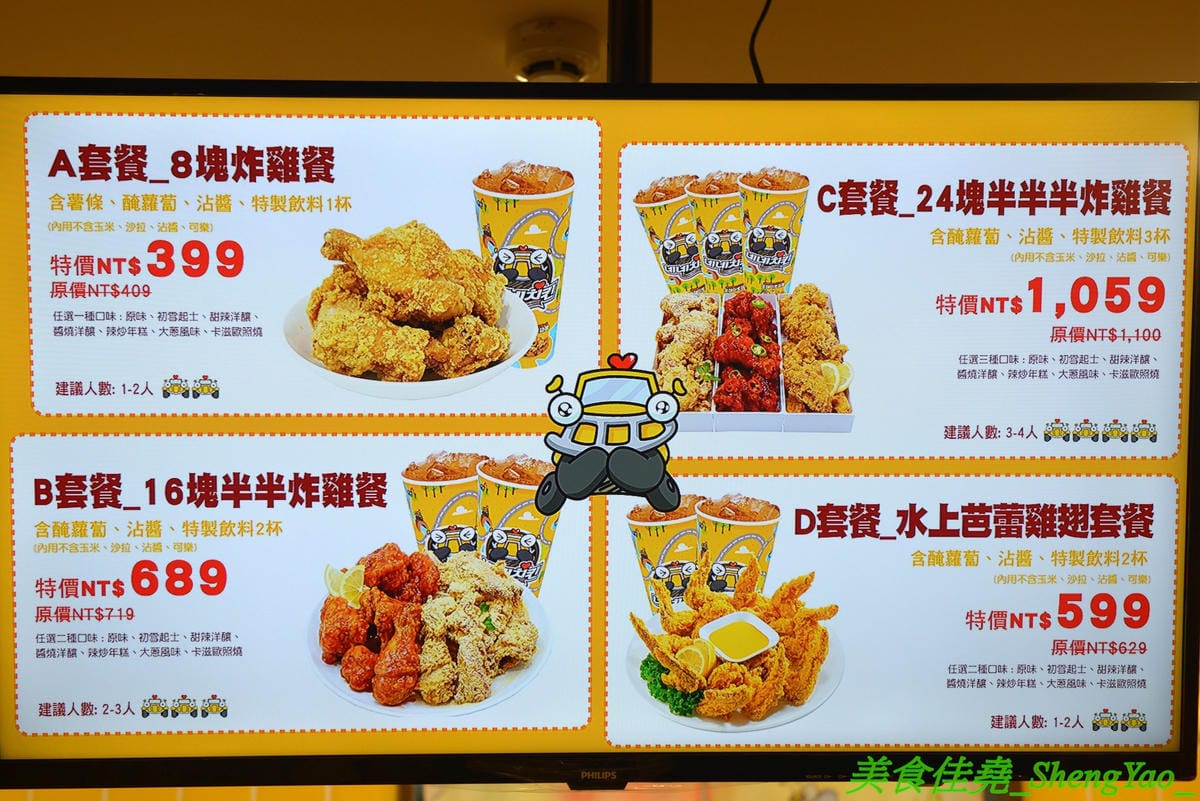 [台中西屯]NENE CHICKEN 台中J MALL店 – 號稱是韓國最強的超人氣炸雞店來台中展店啦,口味頗有特色,新口味辣炒年糕風味炸雞結合韓國炸雞和辣炒年糕,兩樣韓國美食一次滿足,生意非常好,兩點不到就