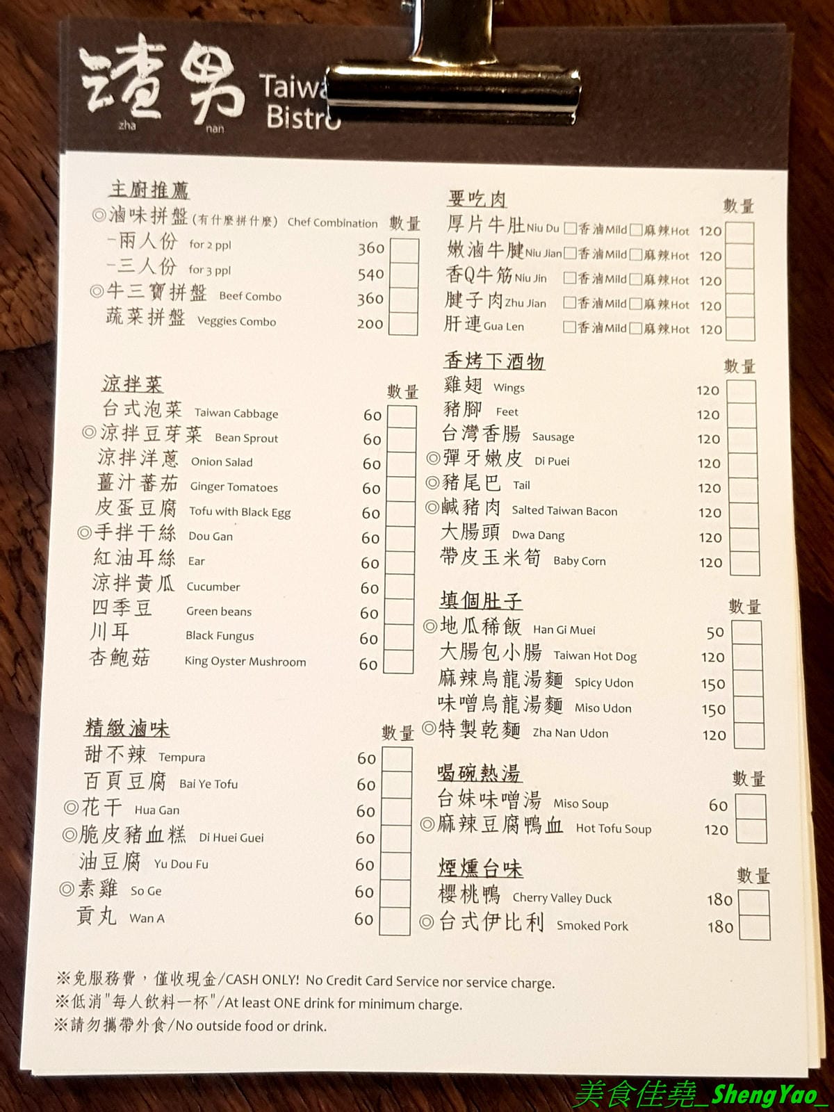 [台中西區]渣男 Taiwan Bistro 勤美七渣 – 台北開下來的超有名台式滷味酒吧,不只賣酒,還有賣各式各樣滷味,甚至連大腸包小腸、地瓜稀飯都有,根本濃濃台灣味,裝潢走懷舊復古風,音樂放的也是有10
