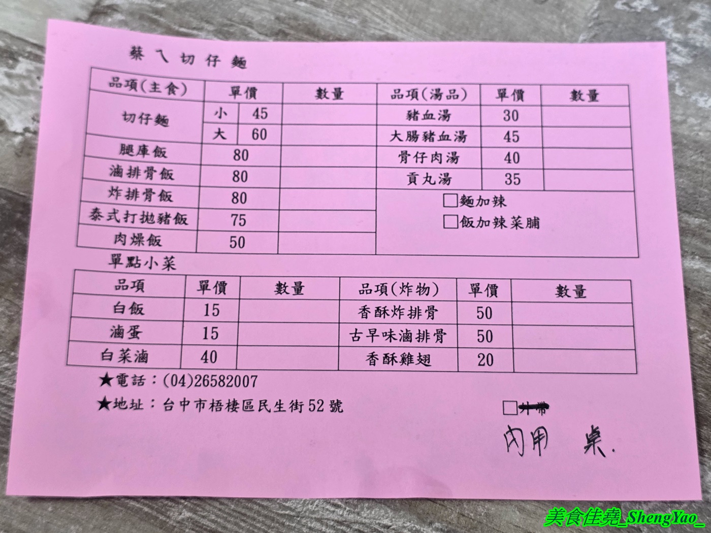 [台中梧棲]蔡ㄟ切仔麵 – 以為是麵店，結果排骨飯才是主角，排骨現點現炸，醃製味道獨特，令人印象深刻，還有炸雞翅也超好吃。